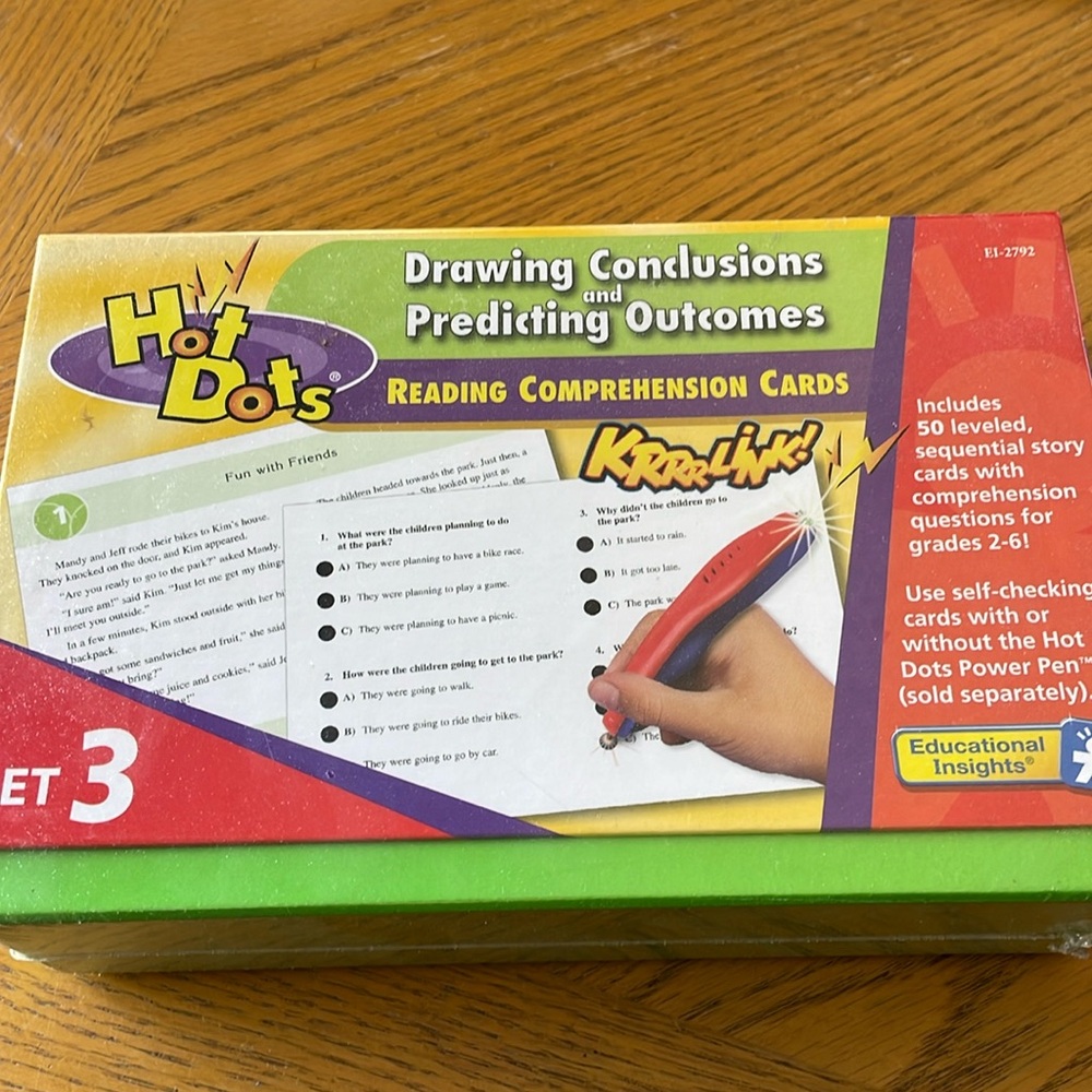 Hot Dots Reading Comprehension Cards Drawing Conclusions & Predicting Outcomes